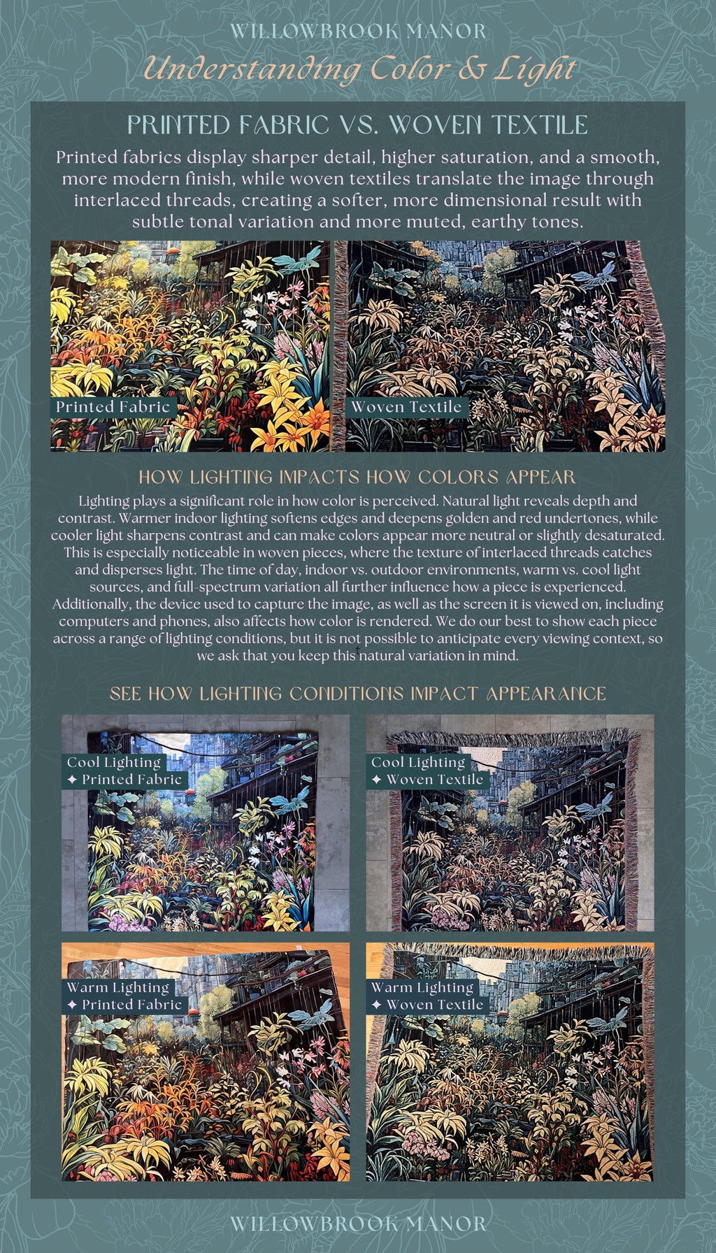 Verdant Woodland Forest Stream Woven Tapestry Decor Jacquard Wall Art, Heirloom Quality Classical Landscape Old World Charm River Scene View