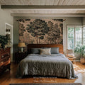 Scenic Countryside Manor English Garden Art Woven Tapestry | Estate Landscape Woodland Charm Old World European Pastoral Heritage Textile