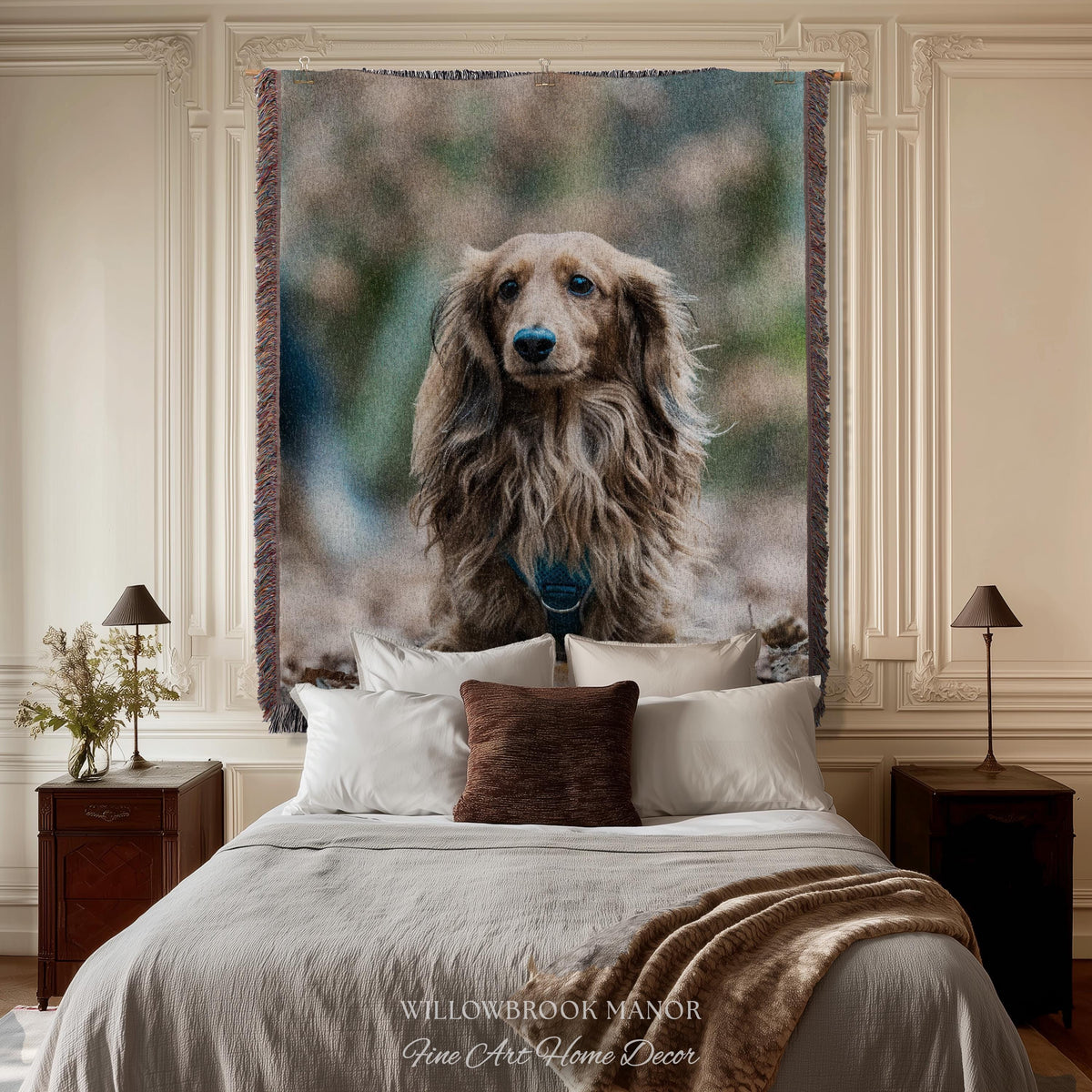 Personalized Special Memory Heirloom Style Nostalgic Home Decor Gift | Custom Woven Tapestry Throw Blanket Sentimental Keepsake Wall Art