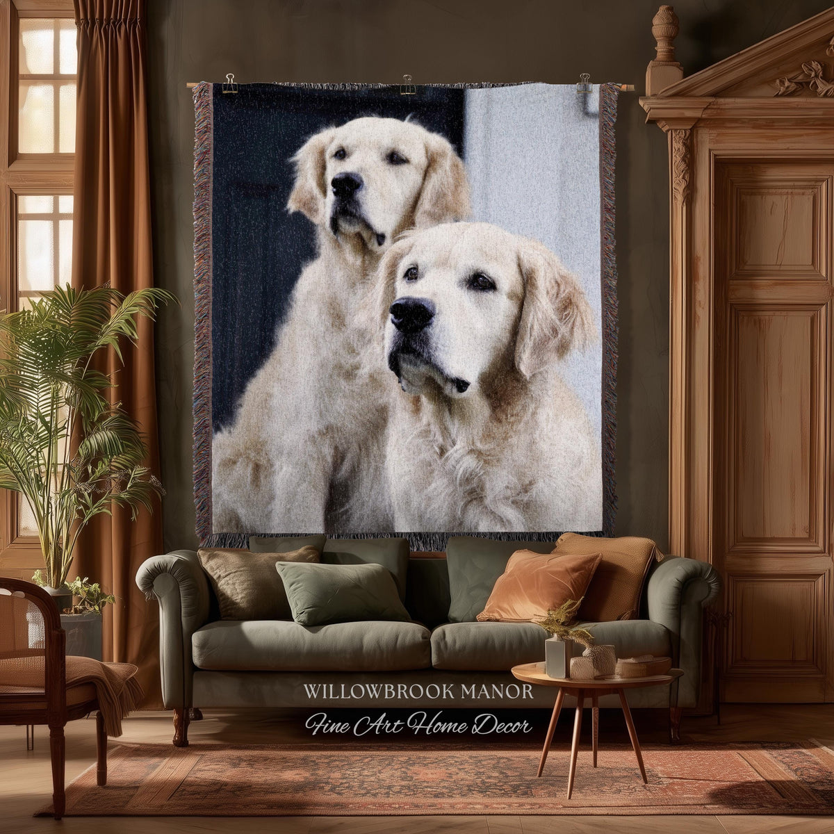 Personalized Special Memory Heirloom Style Nostalgic Home Decor Gift | Custom Woven Tapestry Throw Blanket Sentimental Keepsake Wall Art
